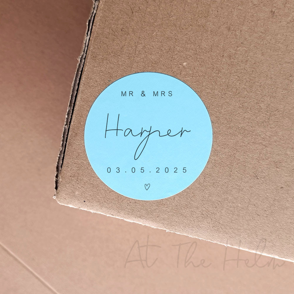 Custom Wedding Favor Stickers - Round
