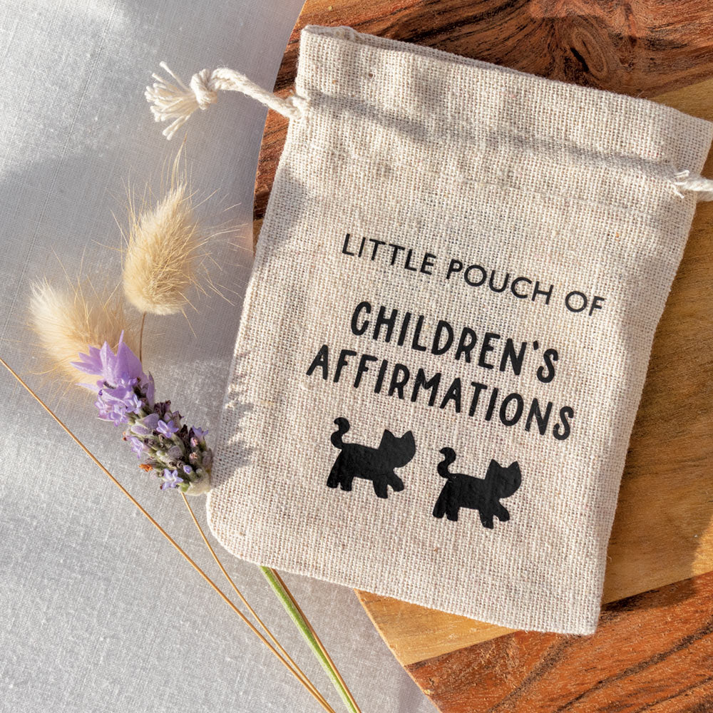 Little Pouch Of Children's Affirmations - Handmade Mini Affirmation Cards