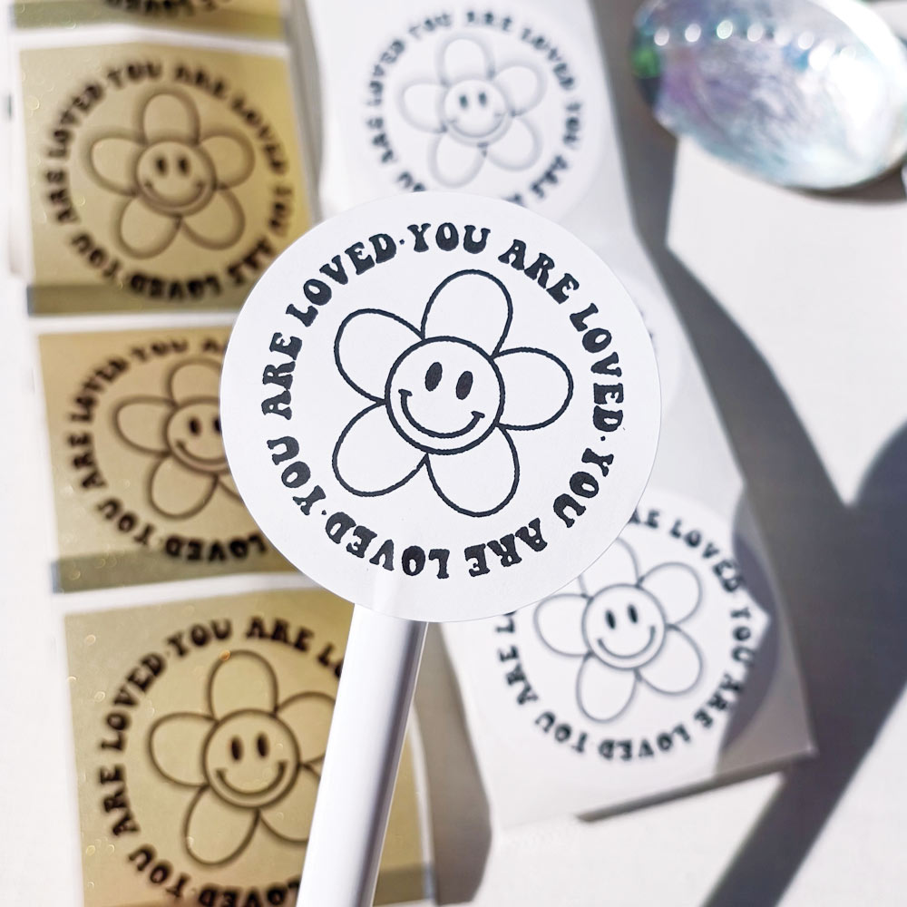 you are loved | braille stickers | positive affirmation stickers |tangibles
