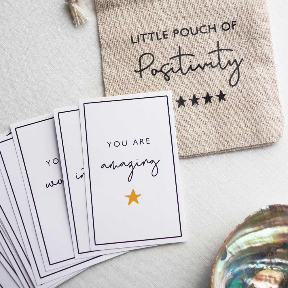 Little pouch of positivity - Affirmation Cards - At The Helm NZ