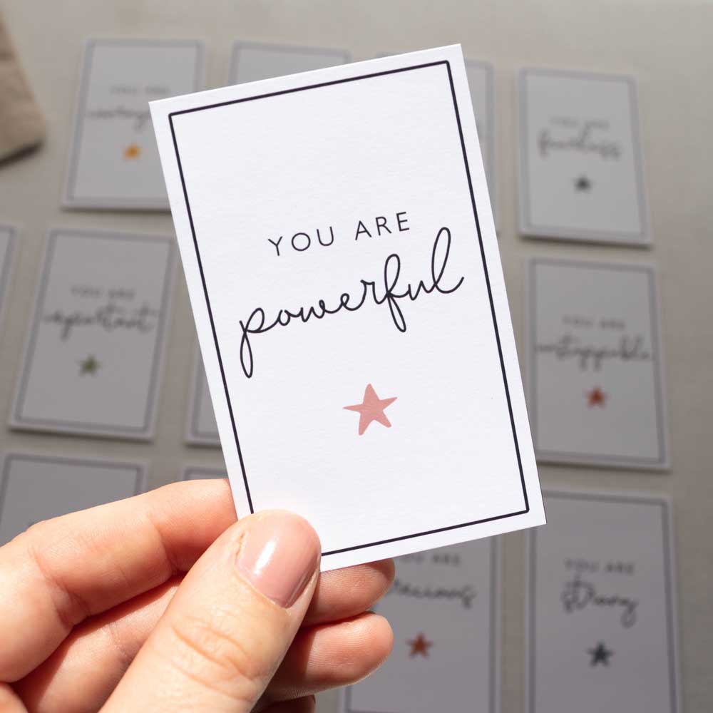 Little pouch of positivity - Affirmation Cards - At The Helm NZ
