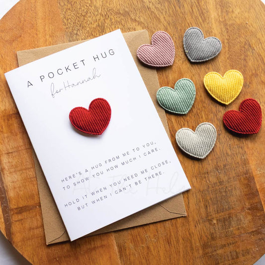 Heart Pocket Hug Greeting Card