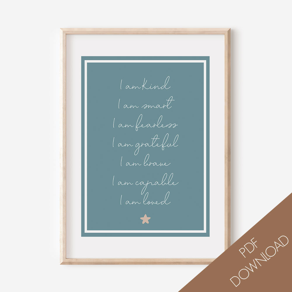 Simple printable affirmations PDF download - At The Helm NZ