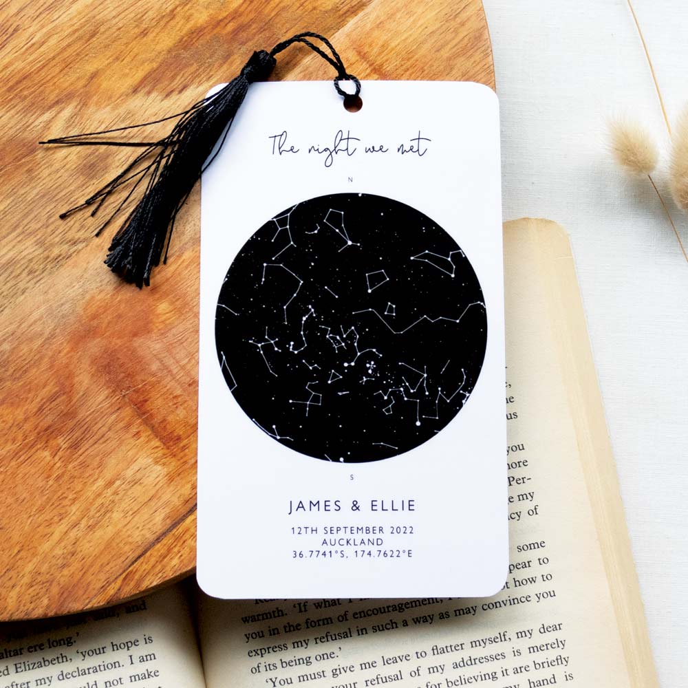 Custom Star Map Bookmark - Unique Personalised Bookmark Keepsake - At ...