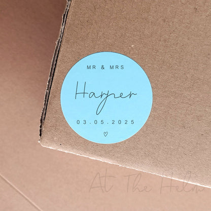 Custom Wedding Favor Stickers - Round
