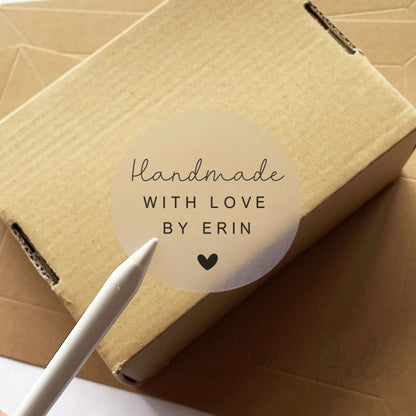 Custom Handmade With Love Packaging Stickers