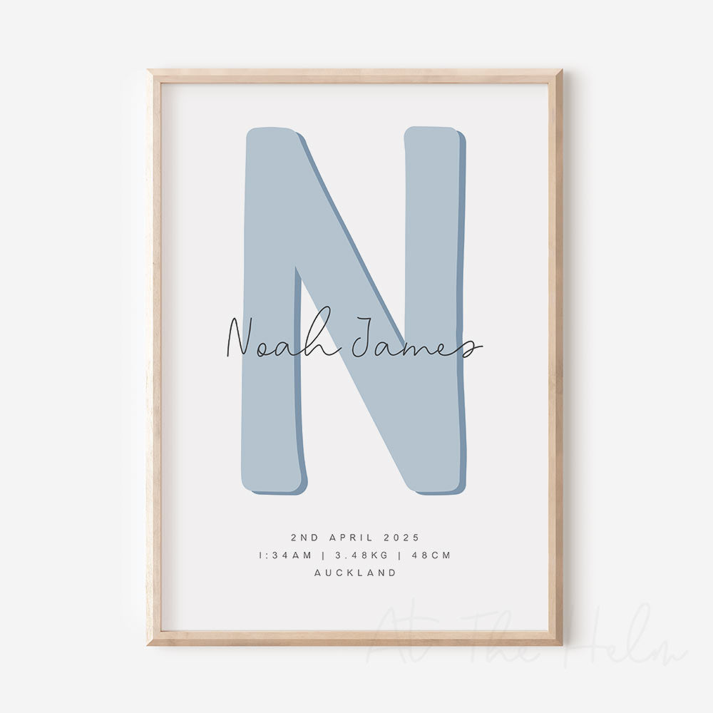 Initial Birth Detail Print