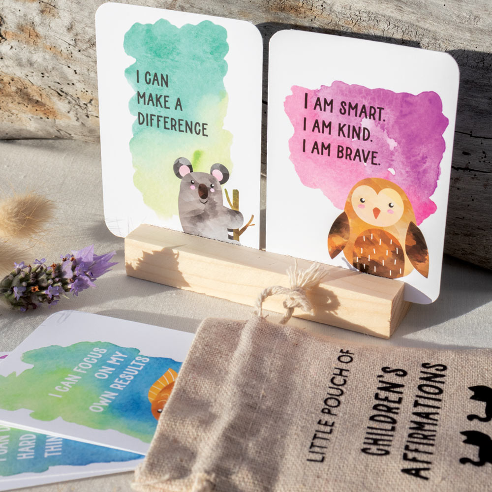 Little Pouch Of Children's Affirmations - Handmade Mini Affirmation Cards