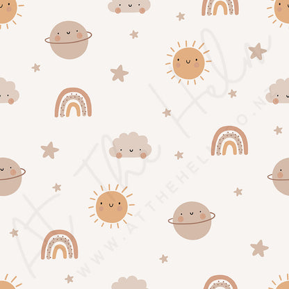 Neutral Sunshine Birth Detail Print