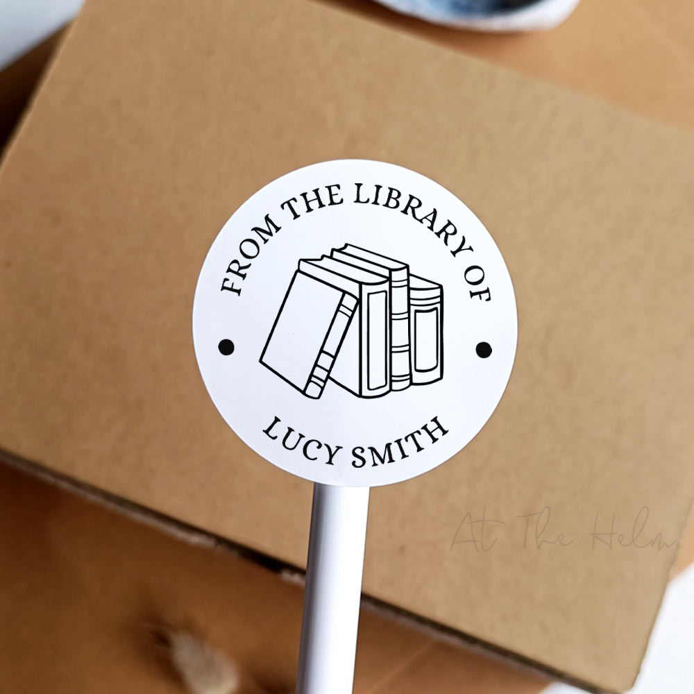 Biography Library Sticker Personalised