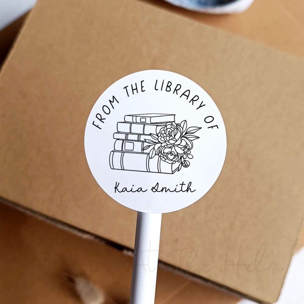 Library Copy Book Sticker Customised
