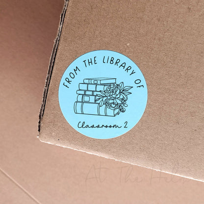 From The Library Of Customised blue
 stickers - At The Helm NZ
