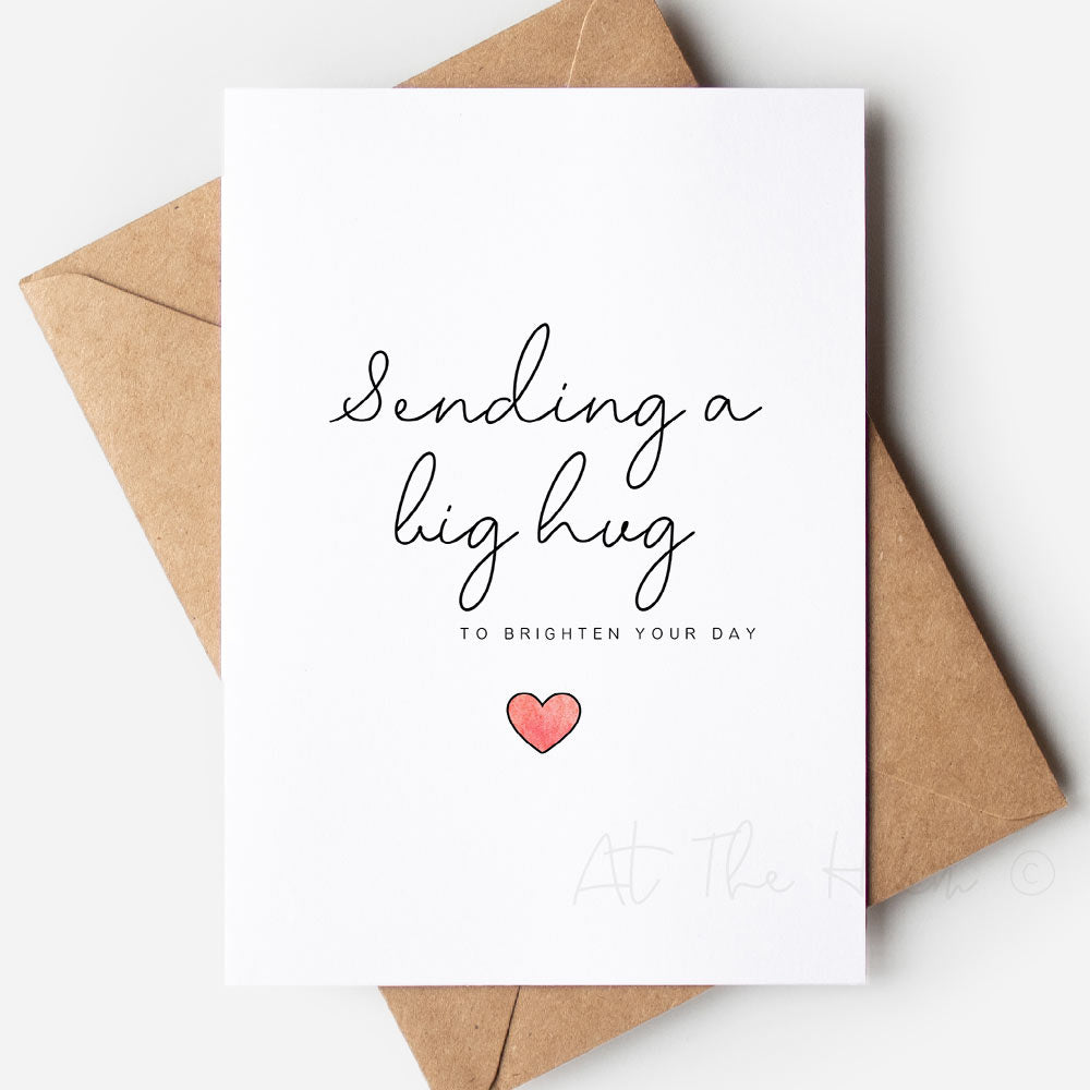 Sending A Big Hug Greeting Card - At The Helm NZ